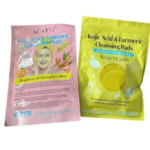 ALIVER Kojic Acid Turmeric Cleansing Pads Brightens Skin 40 60 Pieces